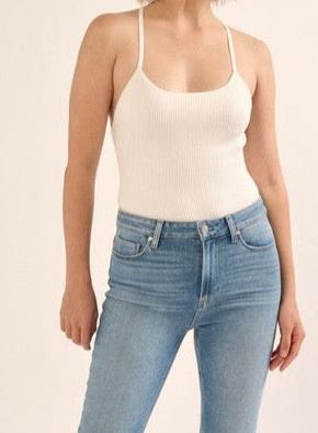 Hadley Open Back Bodysuit ((White))