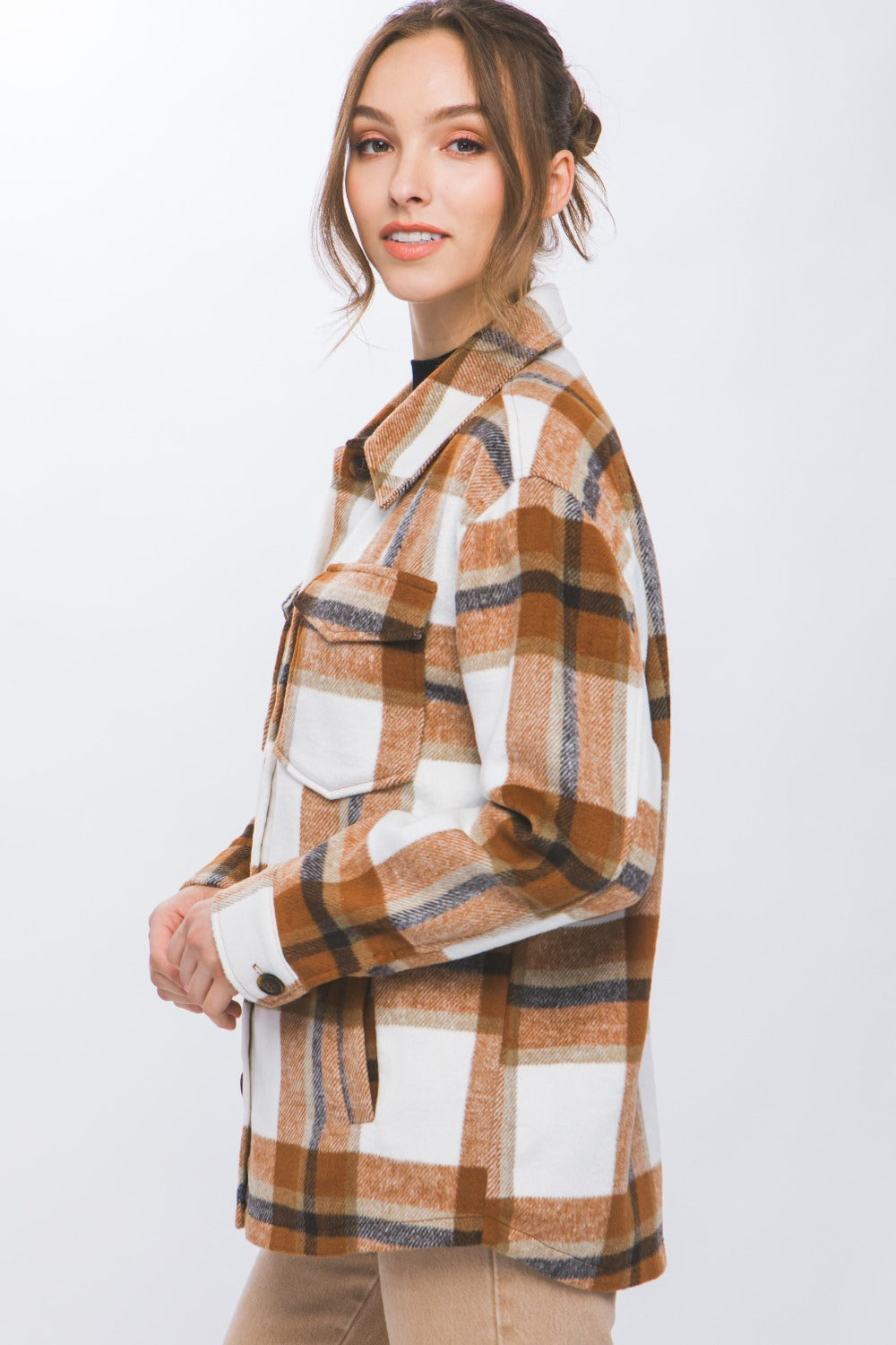 Fall Plaid Button Up Shacket